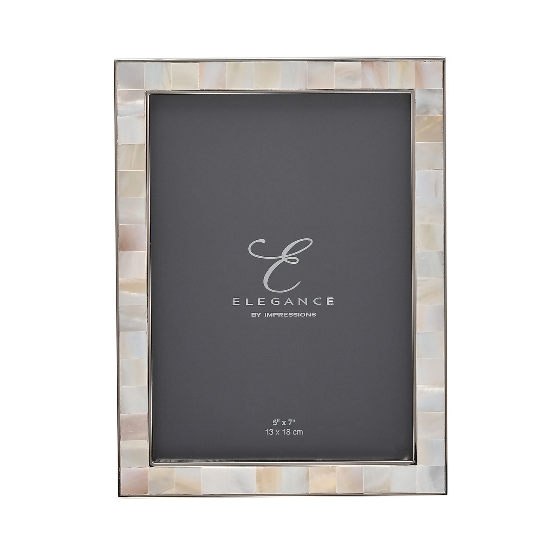Elegance Metal & Mother of Pearl 5" x 7" Frame Gift Boxed