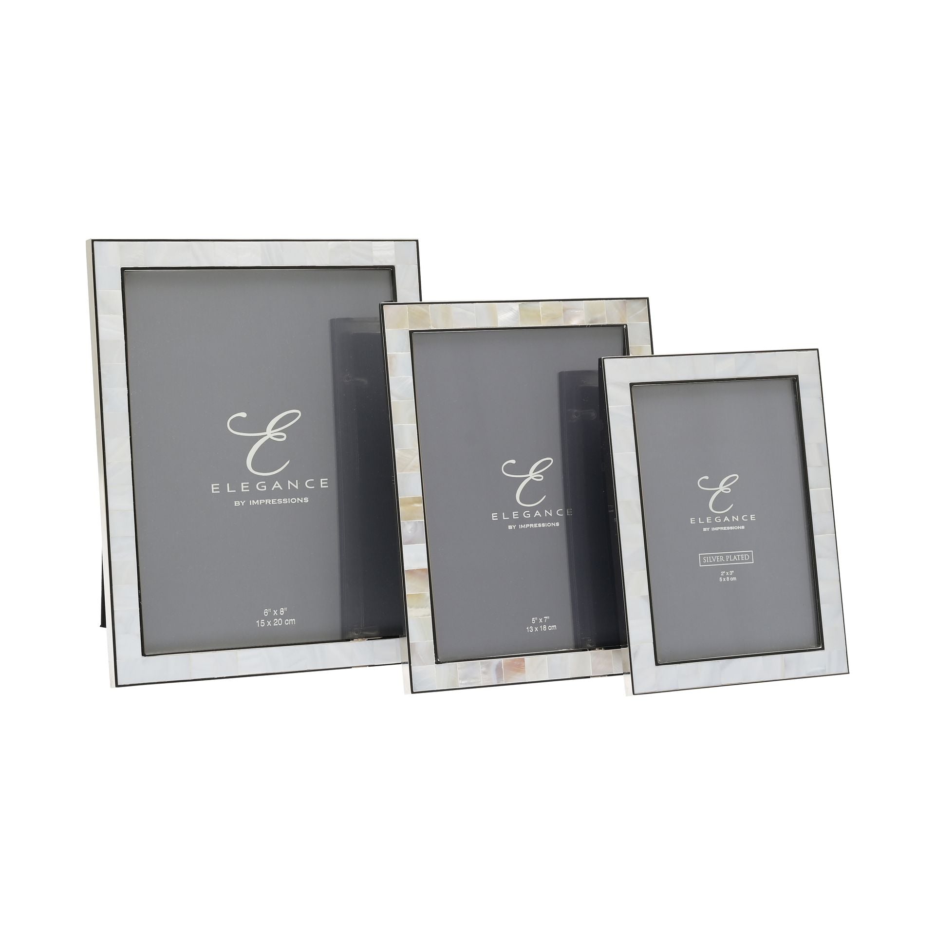 Elegance Metal & Mother of Pearl 5" x 7" Frame Gift Boxed