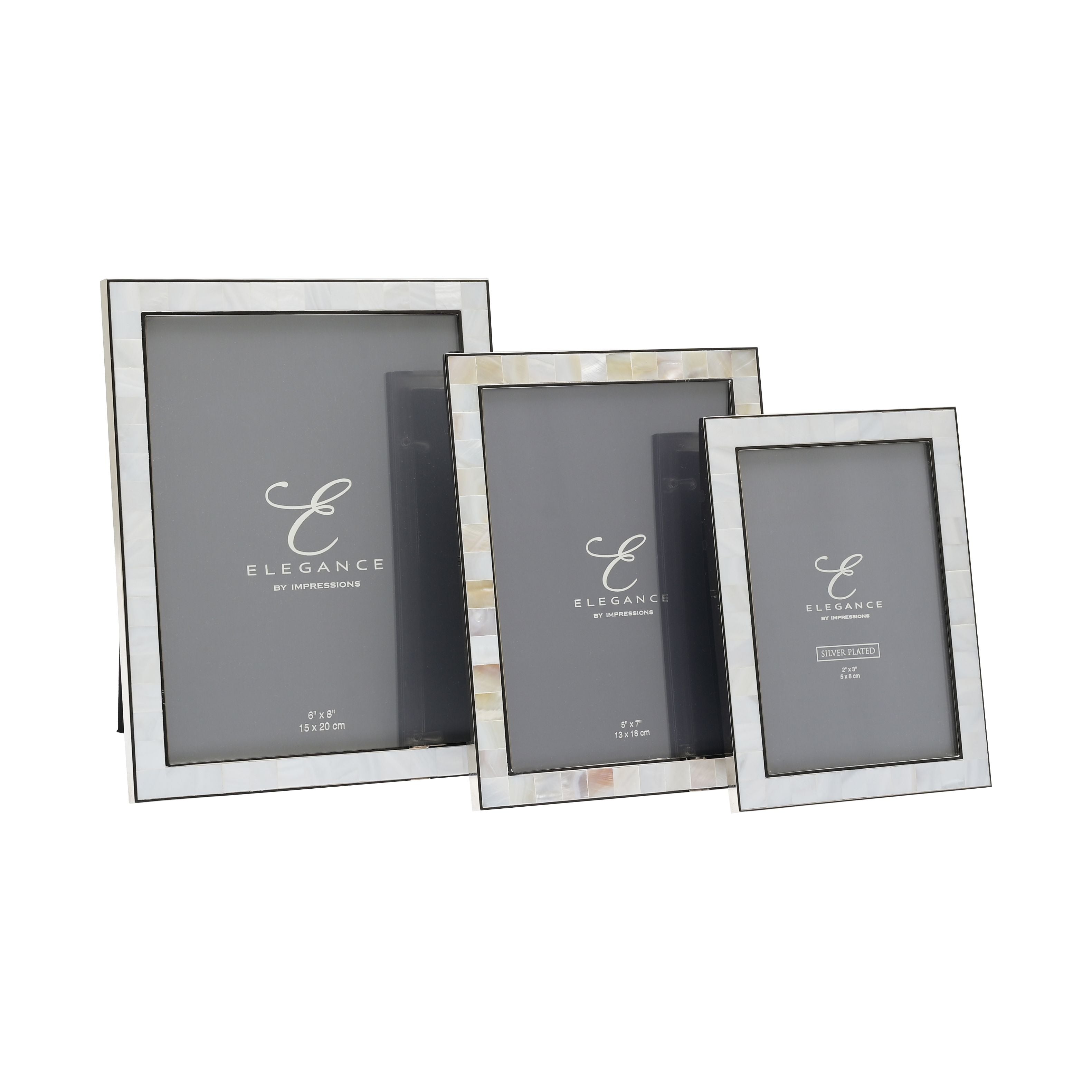 Elegance Metal & Mother of Pearl 5" x 7" Frame Gift Boxed