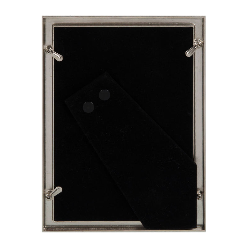 Elegance Metal Plated Grey Faux Shagreen Frame 4" x 6"