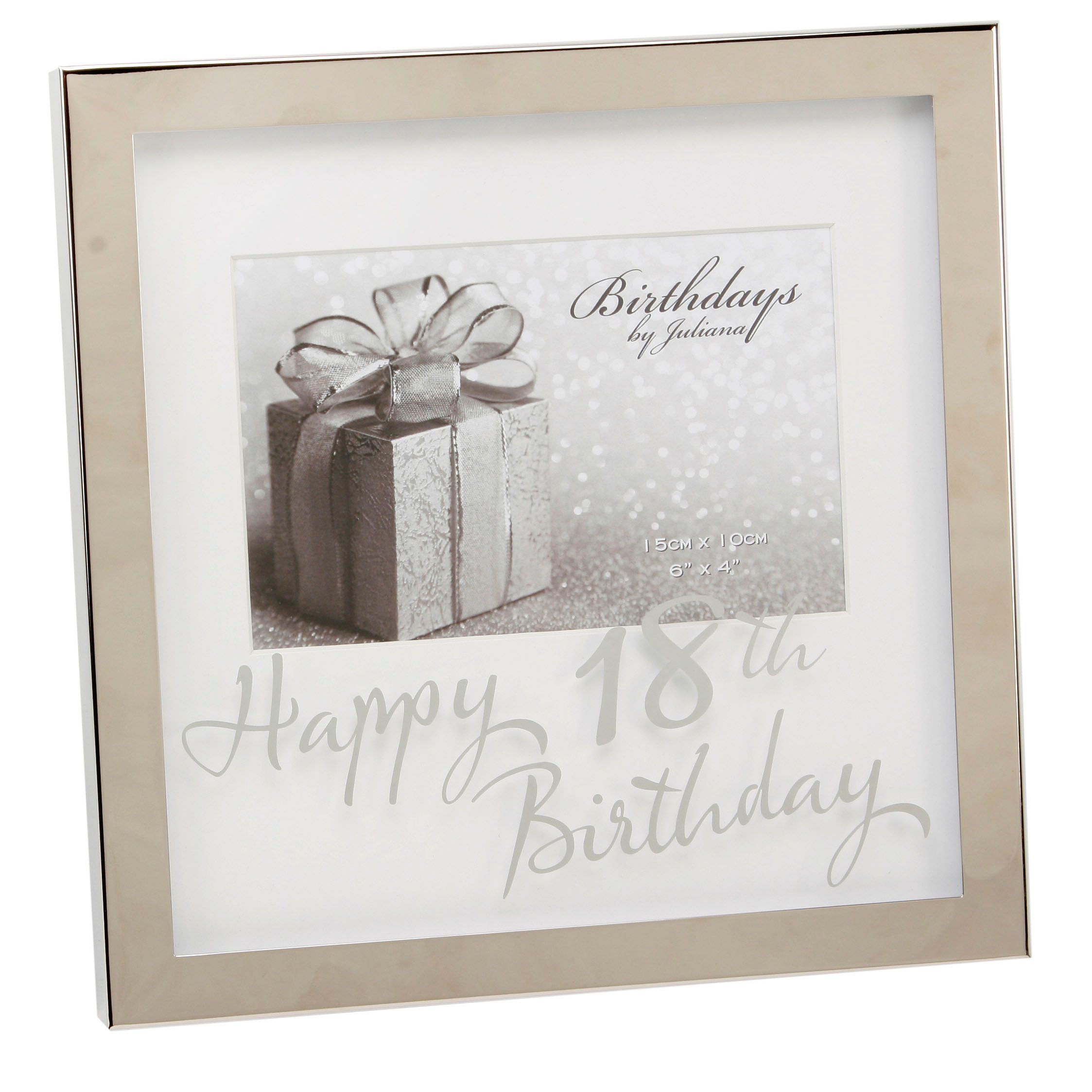 Milestones Box Frame 6 x 4 Mirror Print - 18th