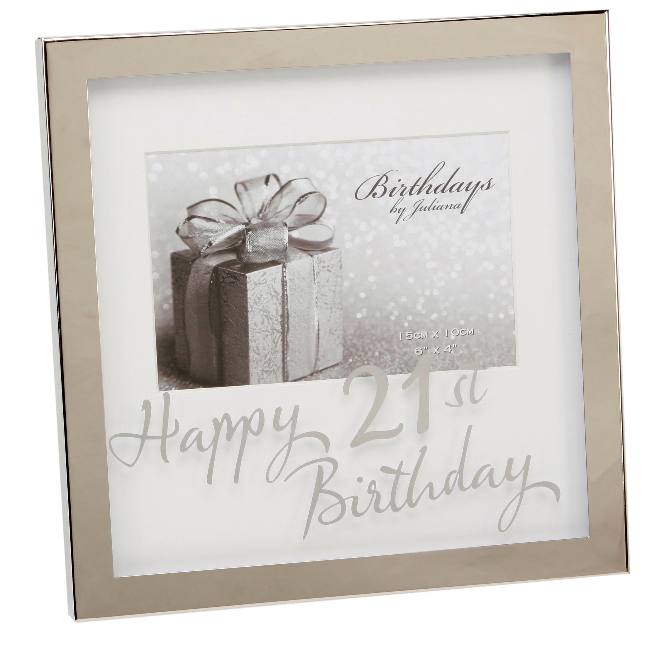 Milestones Box Frame 6 x 4 Mirror Print - 21st