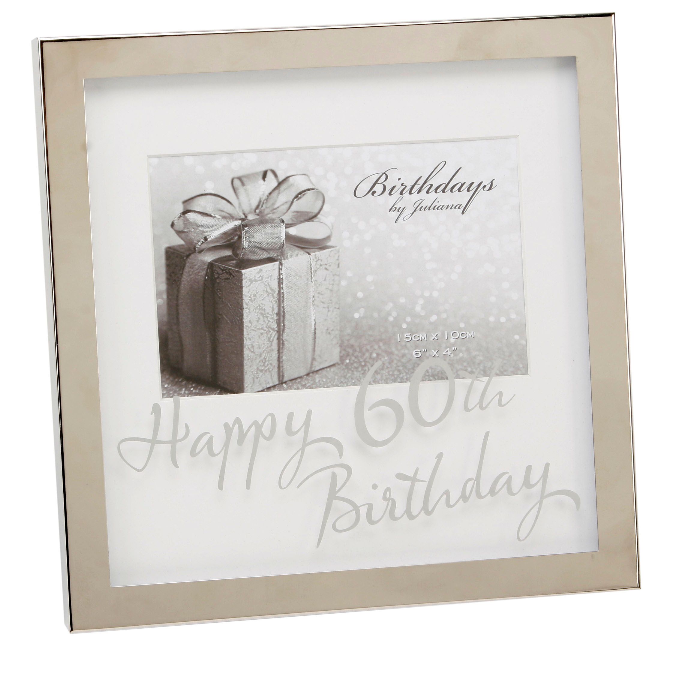 Milestones Box Frame 6 x 4 Mirror Print - 60th