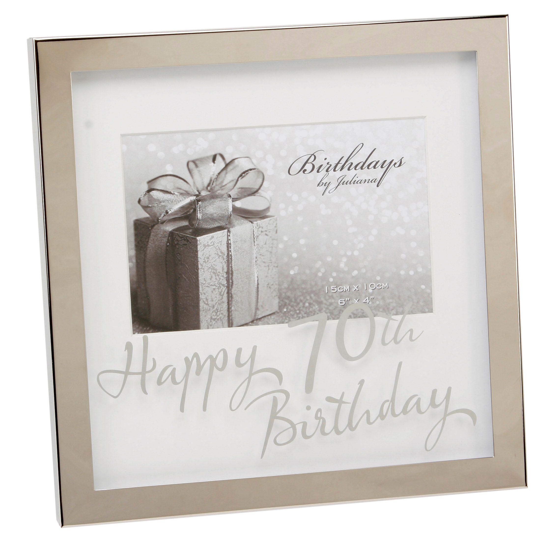 Milestones Box Frame 6 x 4 Mirror Print - 70th