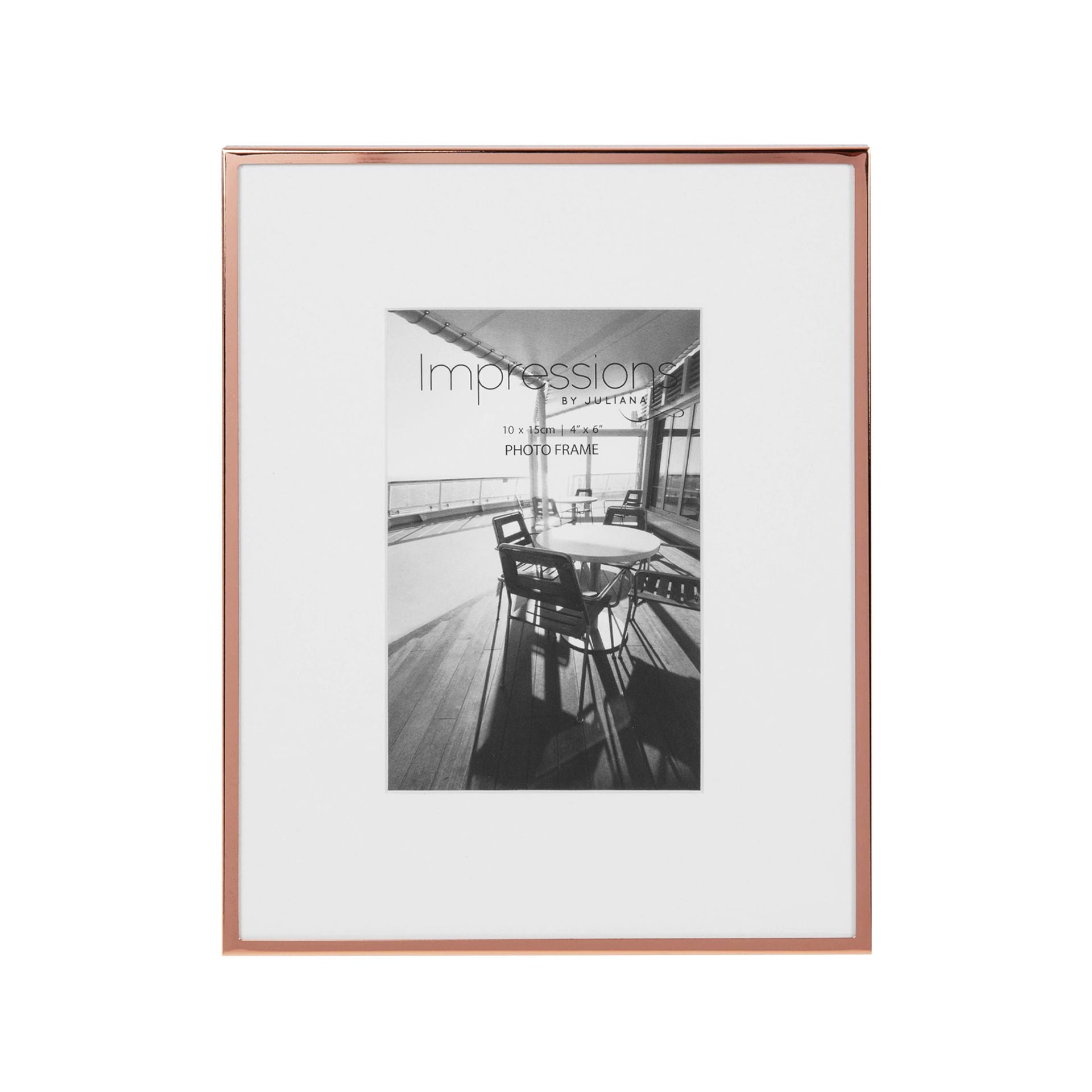 Impressions Copper Plated Photo Frame with Mount 4" x 6"
