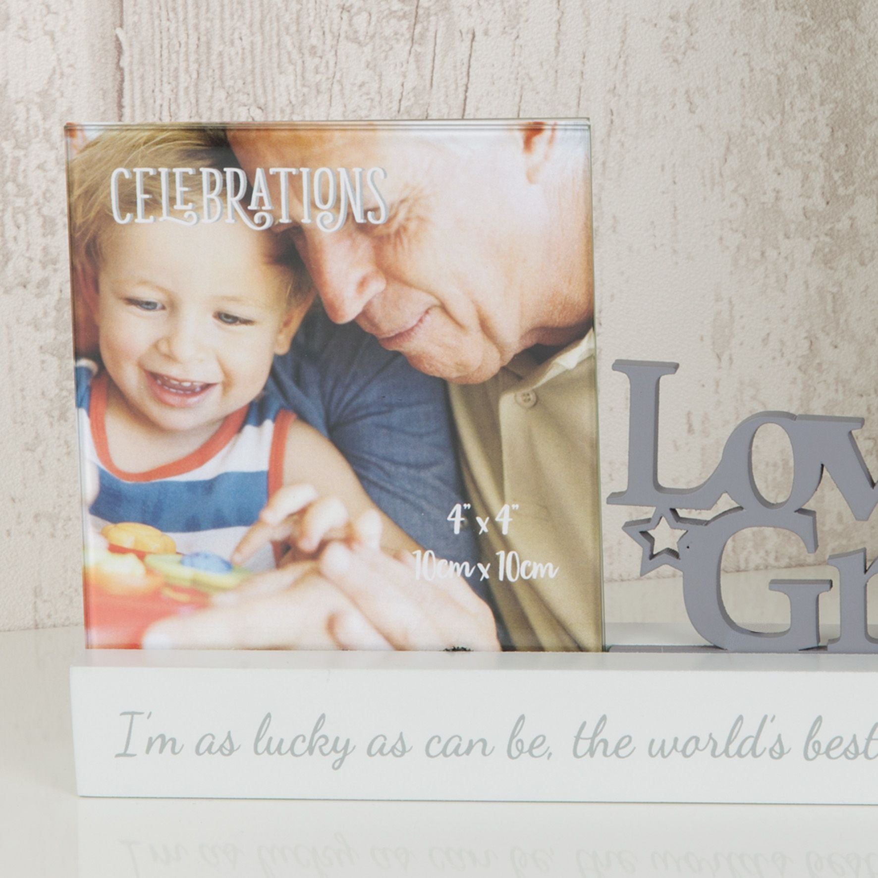 Celebrations Photo Frame - 4" x 4" - Love You Grandad