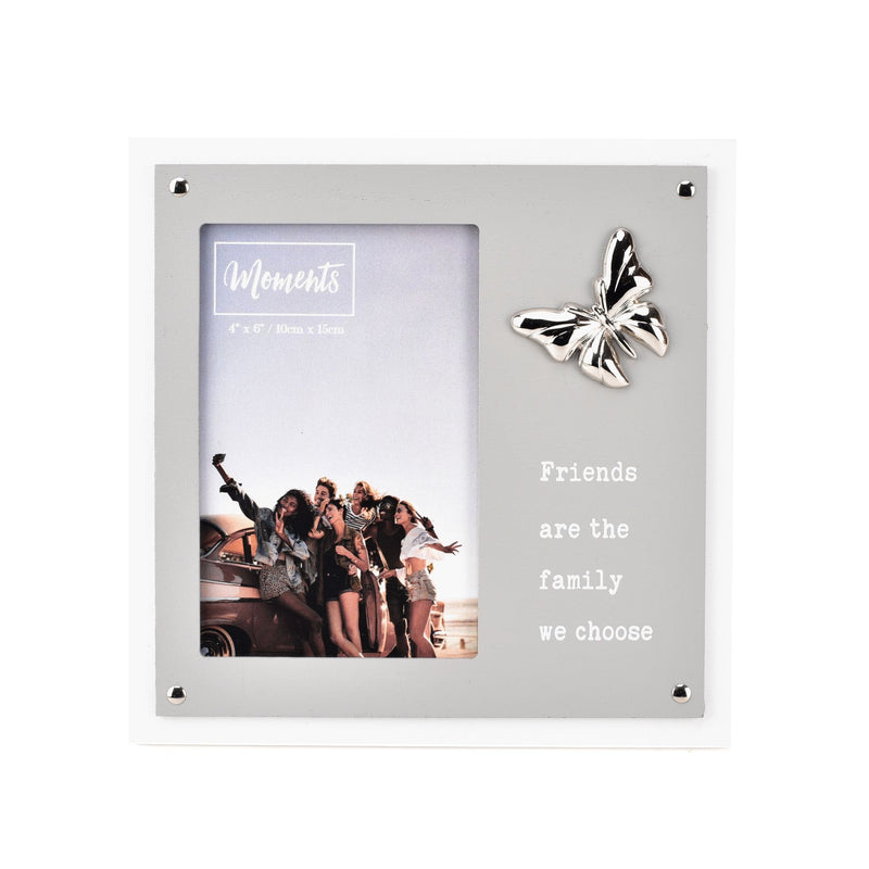 Moments Wooden 2 Layer Butterfly Frame 4" x 6" - Friends