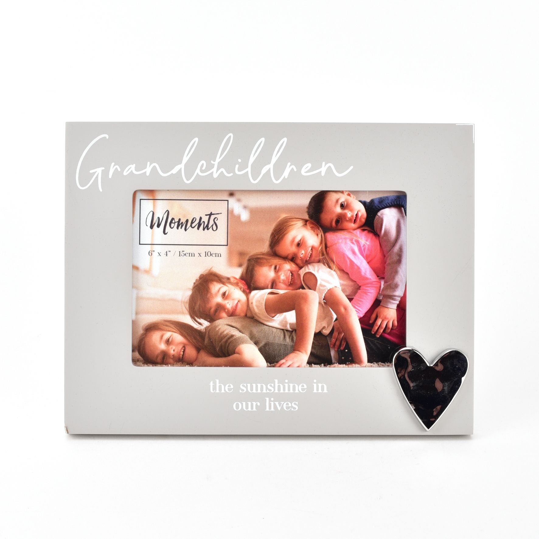Moments Wooden Photo Frame With Heart 6" x 4" Grandchildren