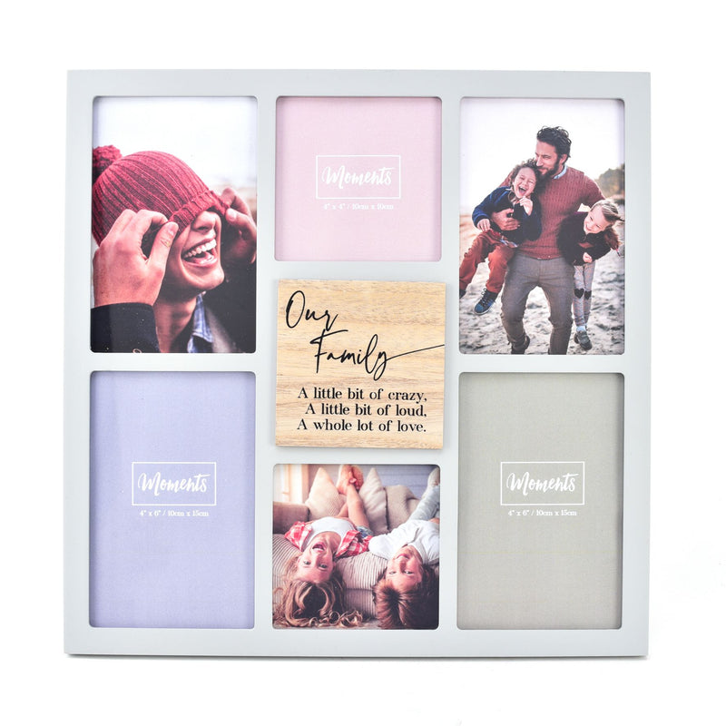 Moments Wooden Collage Frame - Our Family