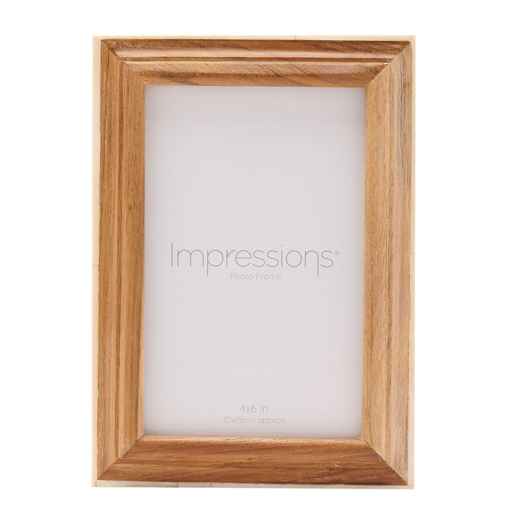 Impressions Wooden Photo Frame with White Trim  4" x 6"