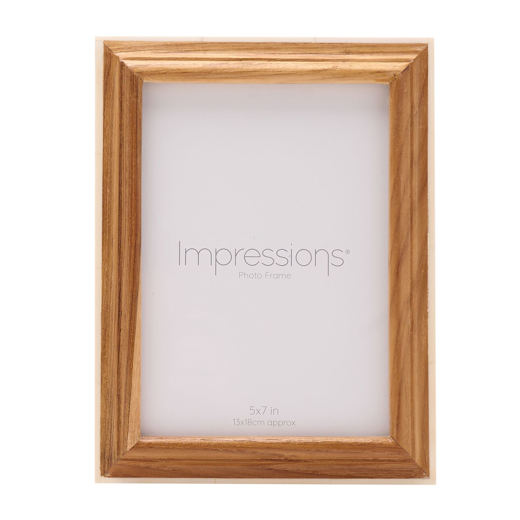 Impressions Wooden Photo Frame with White Trim  5" x 7"