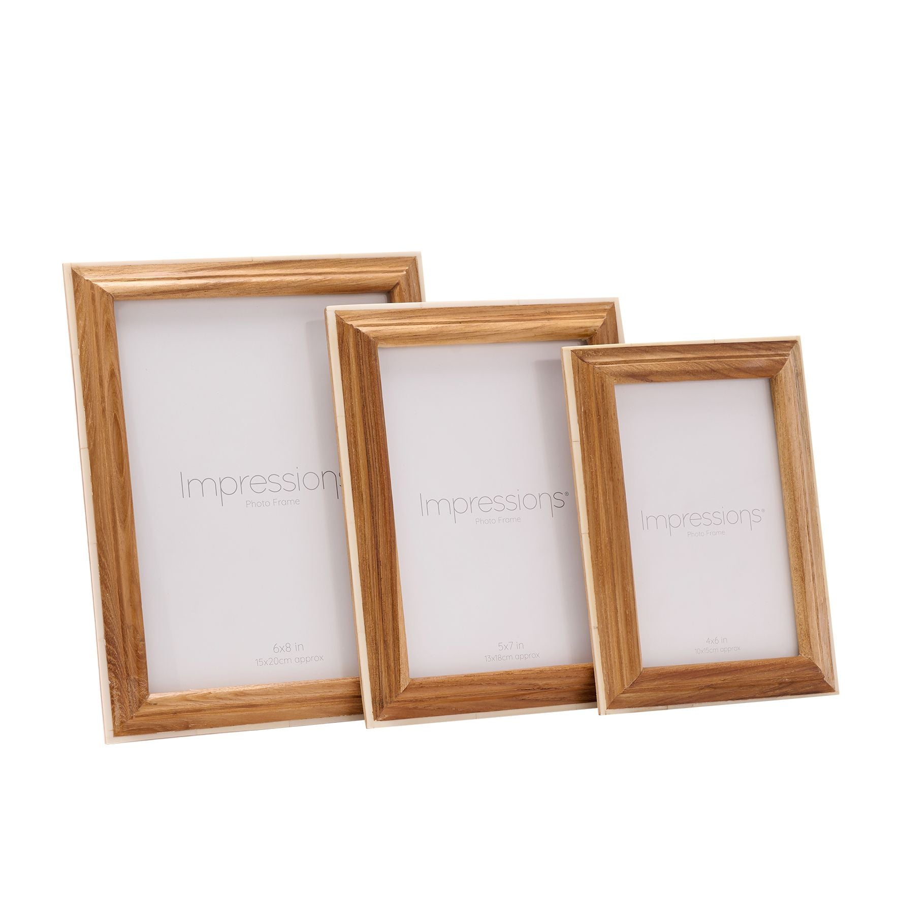Impressions Wooden Photo Frame with White Trim  6" x 8"