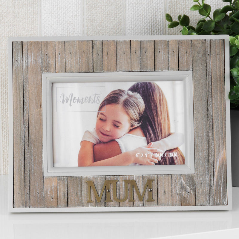 'Moments' Wooden Photo Frame 6" x 4" - Mum