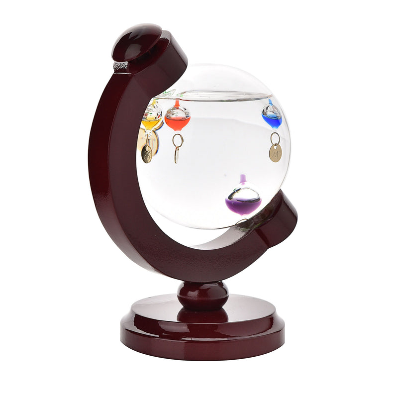 Galileo Thermometer Globe Style - 16cm Multi Col 5 bulb