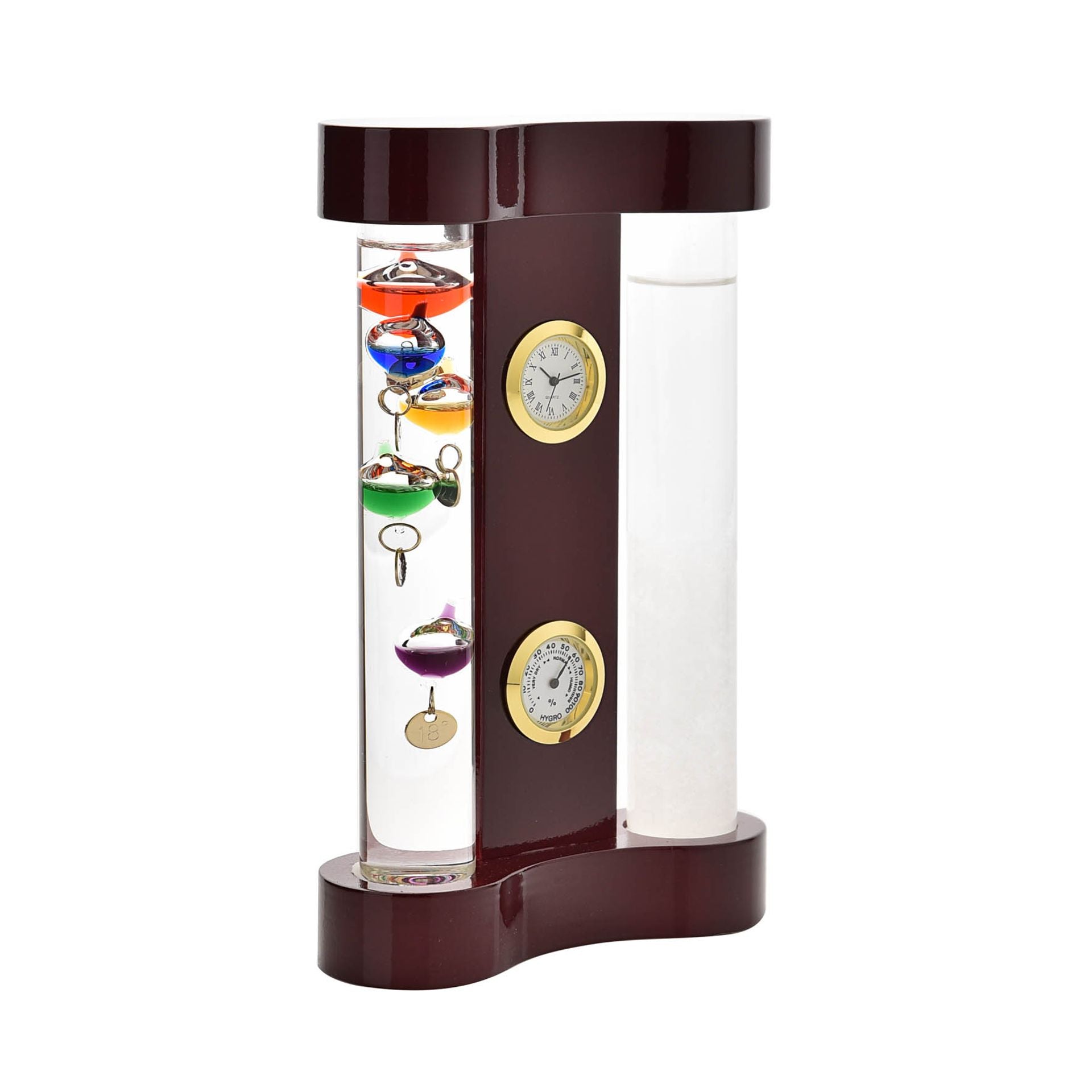 Galileo Thermometer & Storm Glass -18cm Multi Col 5 bulb