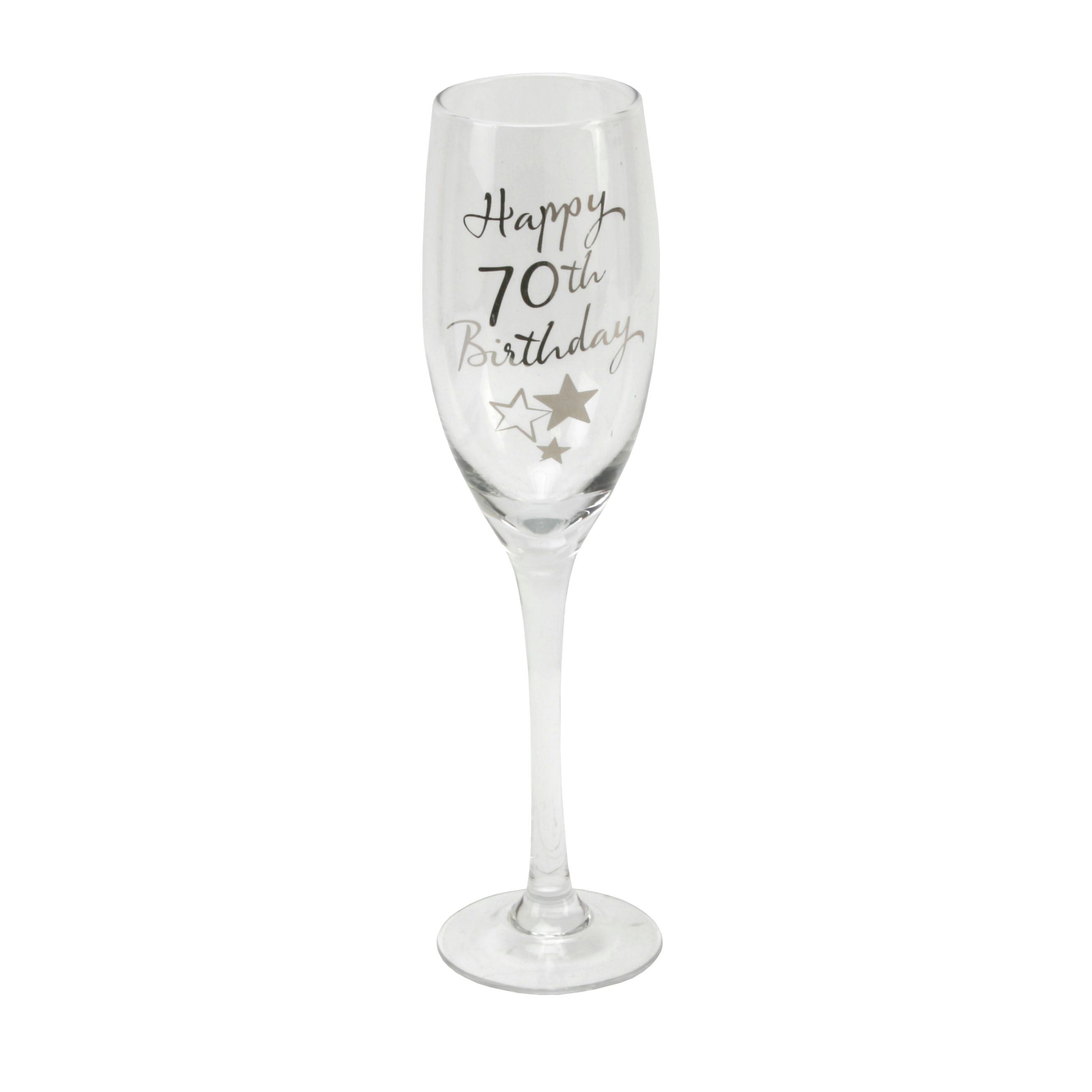 Milestones Champagne Flute - 70th Birthday