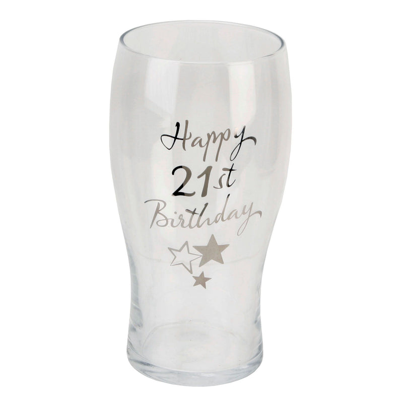 Milestones Beer Glass 21st Birthday