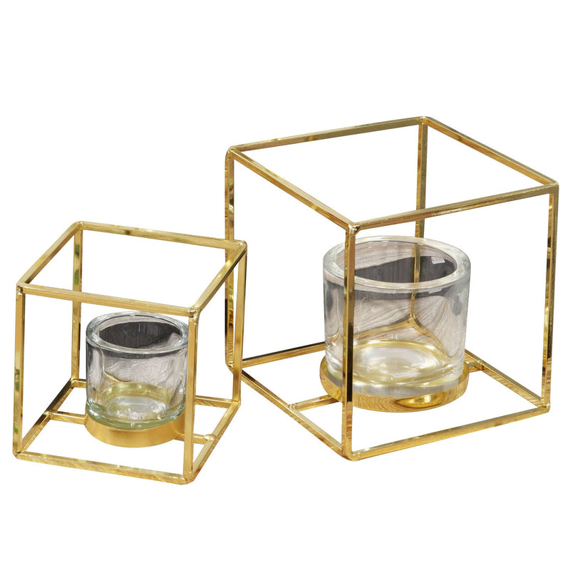 Hestia Set of 2 Tea Light Holders in Frames