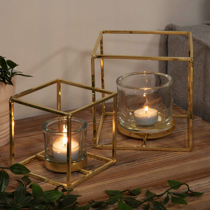 Hestia Set of 2 Tea Light Holders in Frames