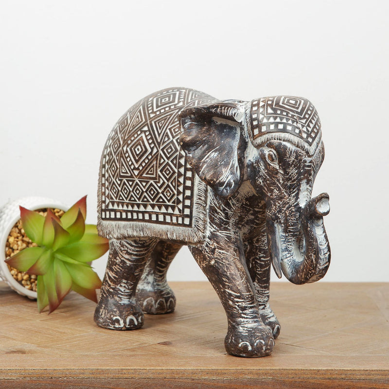 Aztec Patterned Elephant Figurine