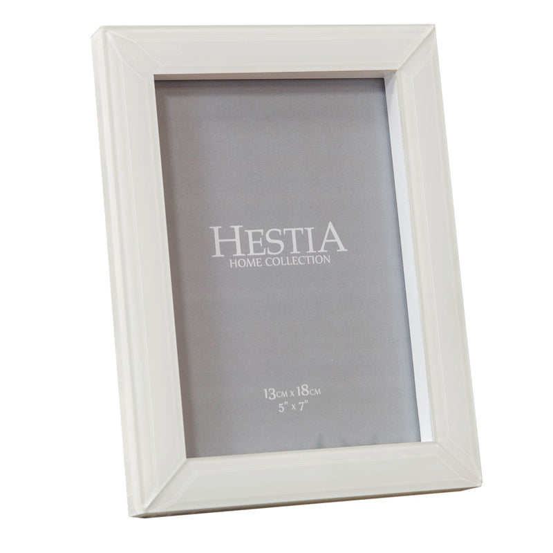 Hestia White Glass Photo Frame 5" x 7"