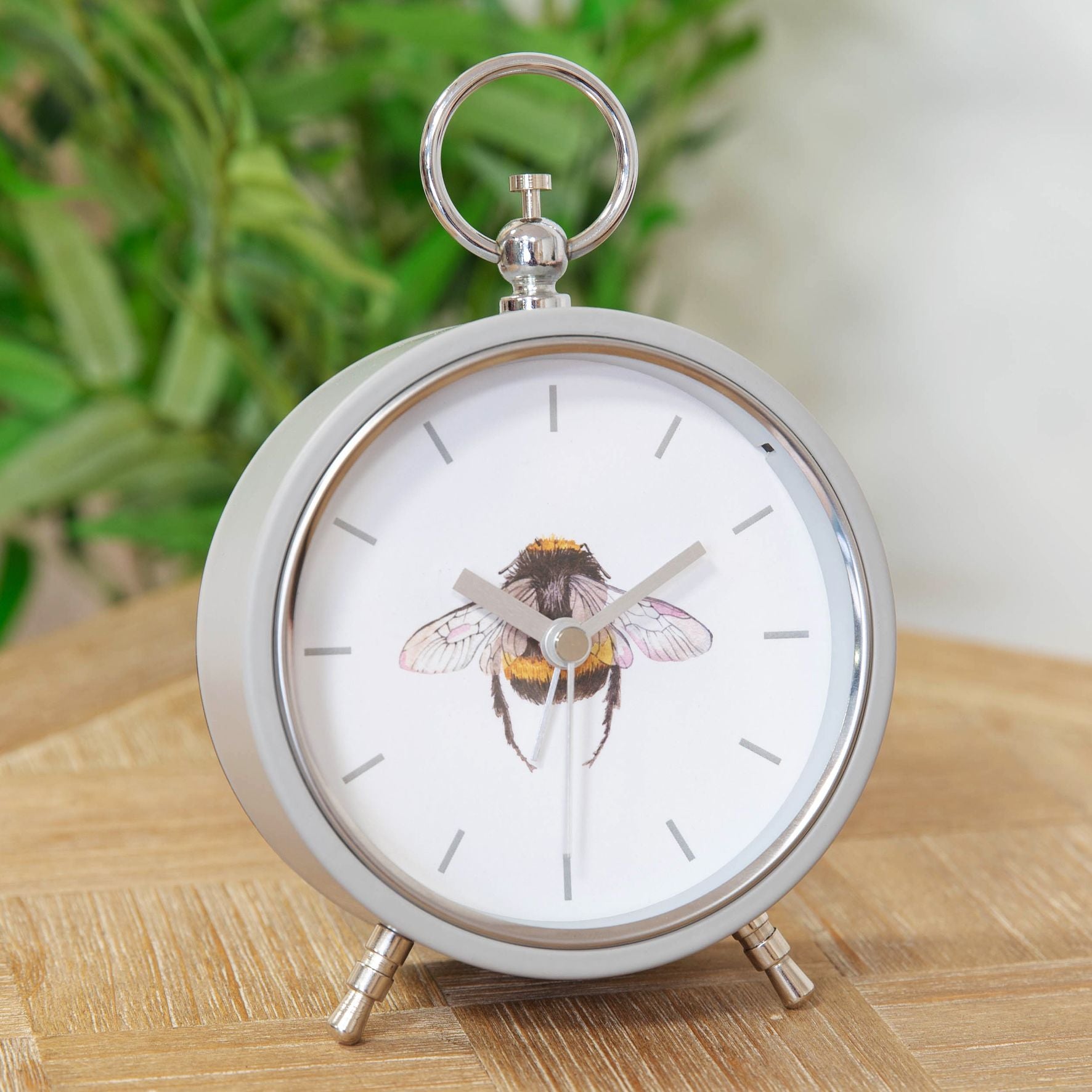 Hestia Bee Mantel Clock Metal Case