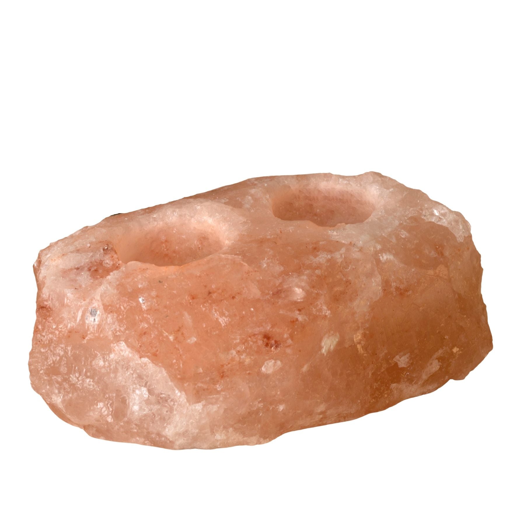 Rock Salt Double Tea Light Holder