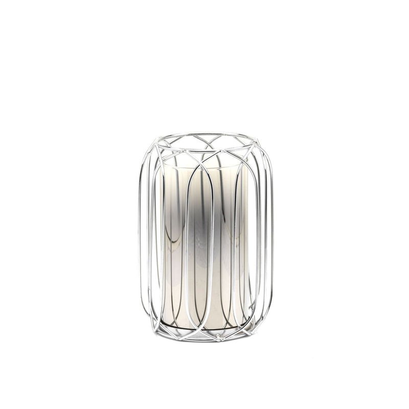 Hestia Silver Ombre Lantern 19.5 cm