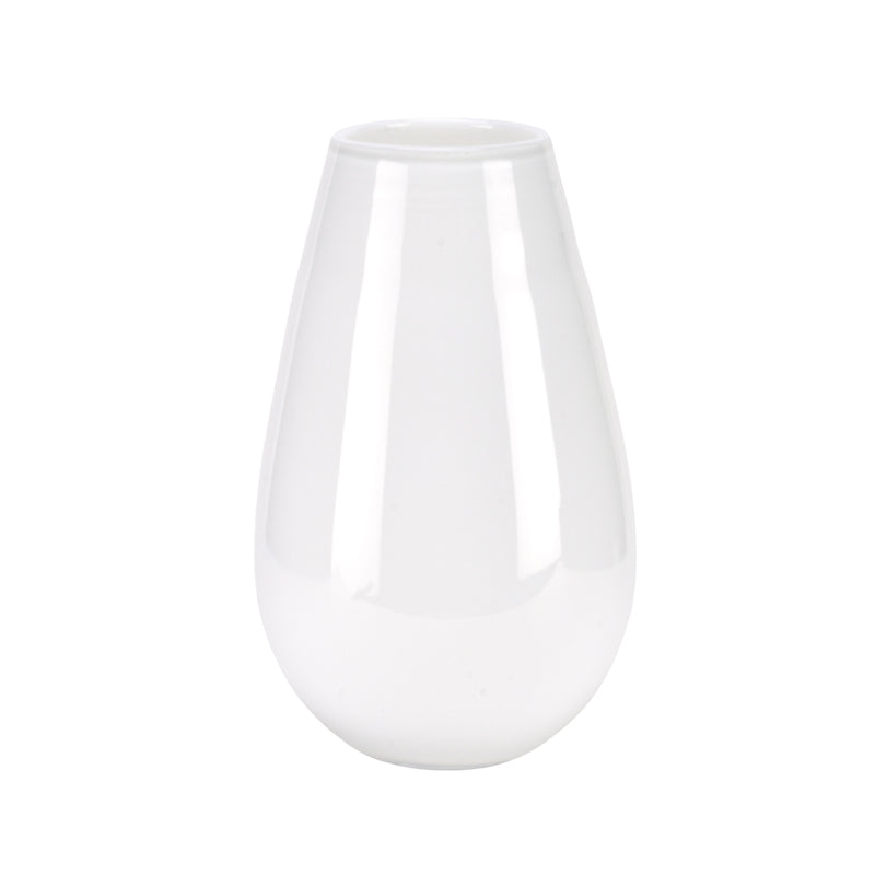 Hestia White Opaque Rounded Vase 20cm