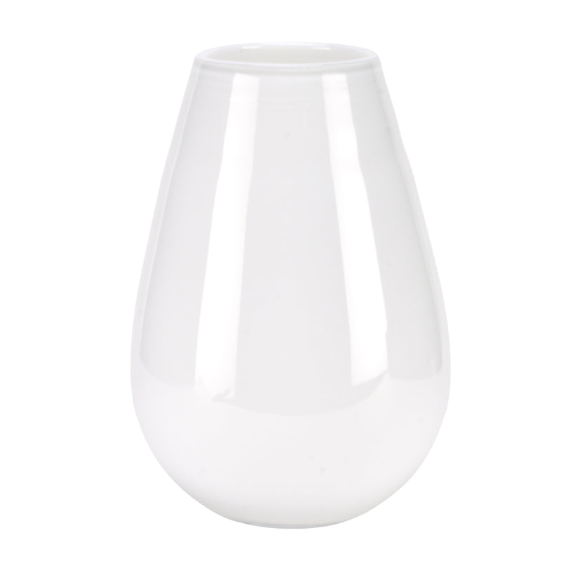 Hestia White Opaque Rounded Vase 26cm