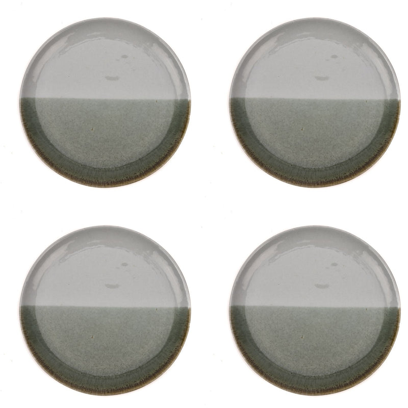 Hestia Set of 4 Reactive Glaze Grey Side Plates 18cm