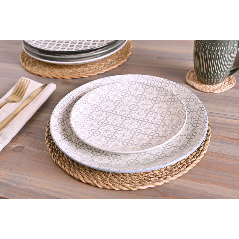 Hestia Set of 4 Tile Pattern Dinner Plates