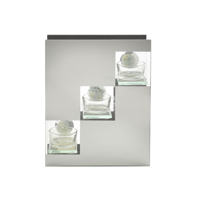 Hestia Square Glass Triple Tea Light Holder
