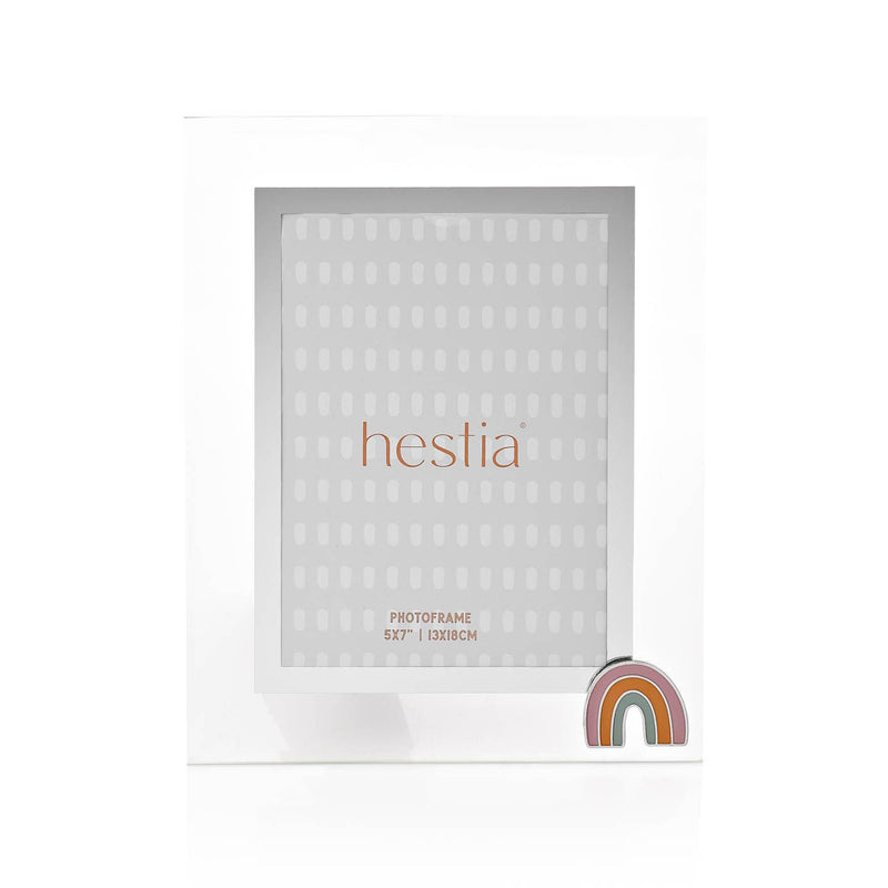 Hestia Glass Photo Frame with Rainbow Icon 5" x 7"