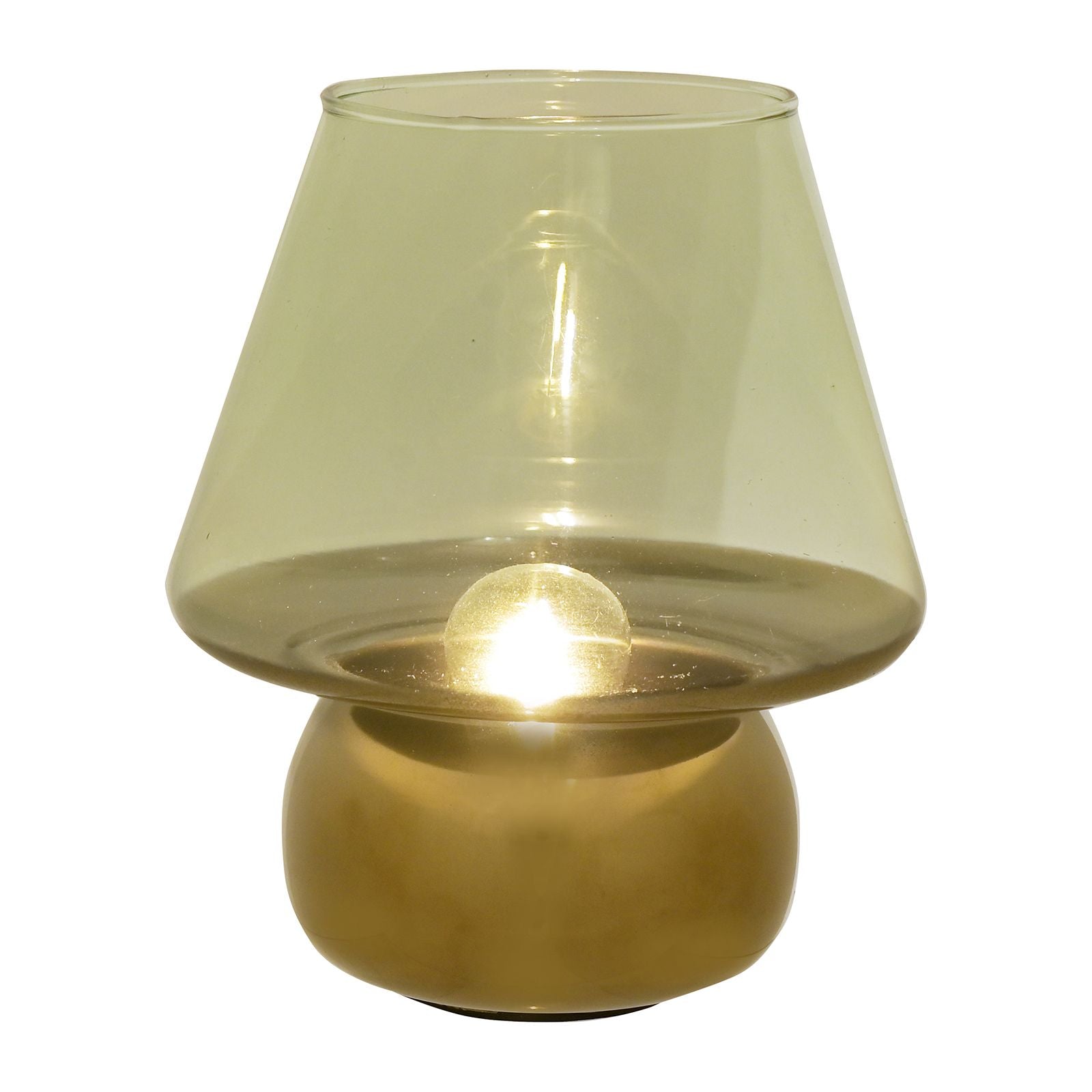 Hestia Green & Gold LED Lamp 20.5cm