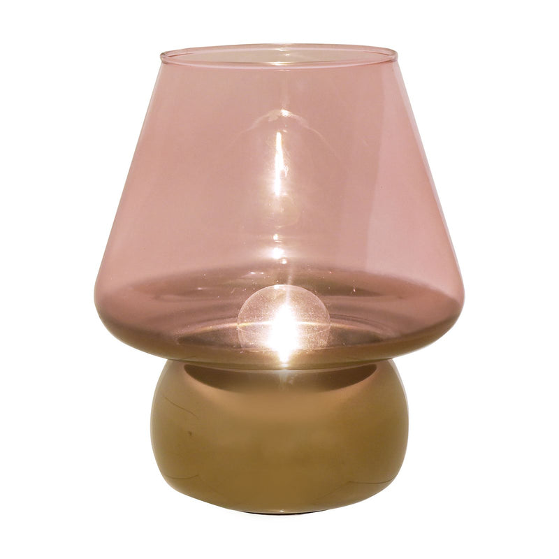 Hestia Pink & Gold Glass LED Light 20.5 cm