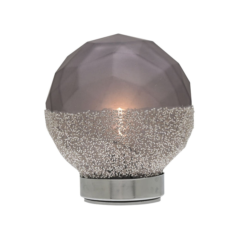 Hestia Cool Grey Glass LED Light 16cm