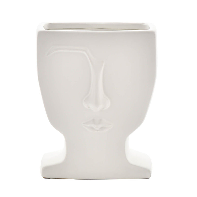 Hestia White Face Vase