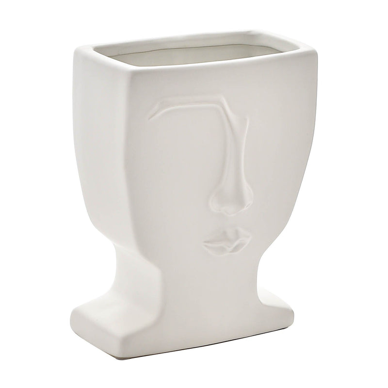 Hestia White Face Vase