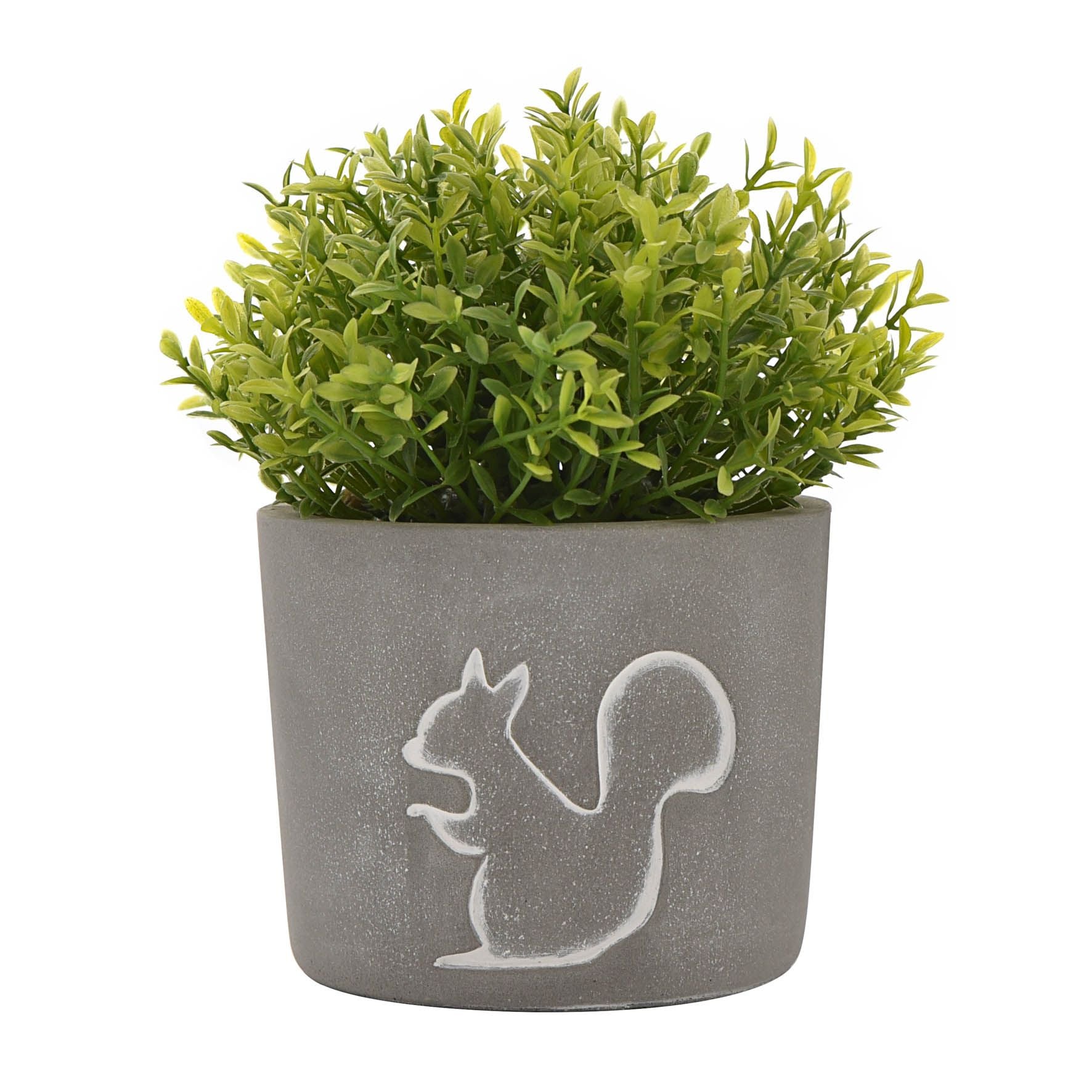 Hestia Squirrel Silhouette Planter with Plant 10cm Diameter
