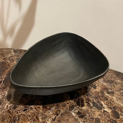 Hestia Decorative Triangular Bowl - Black