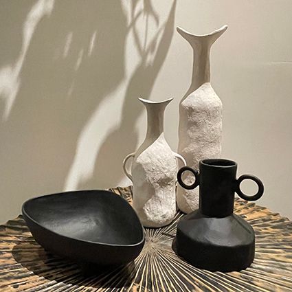 Hestia Decorative Triangular Bowl - Black