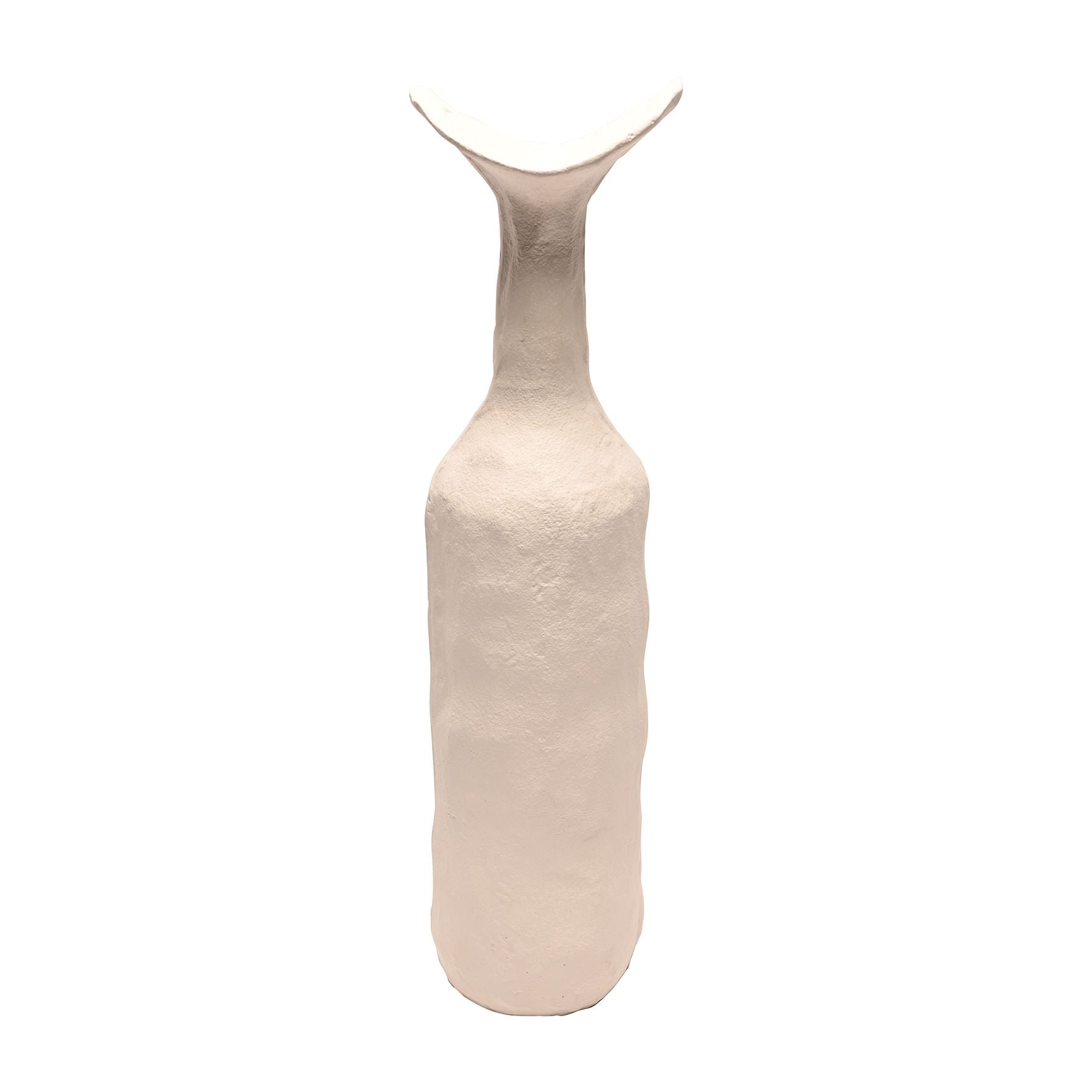 Hestia Slim Tapered Metal Vase - White