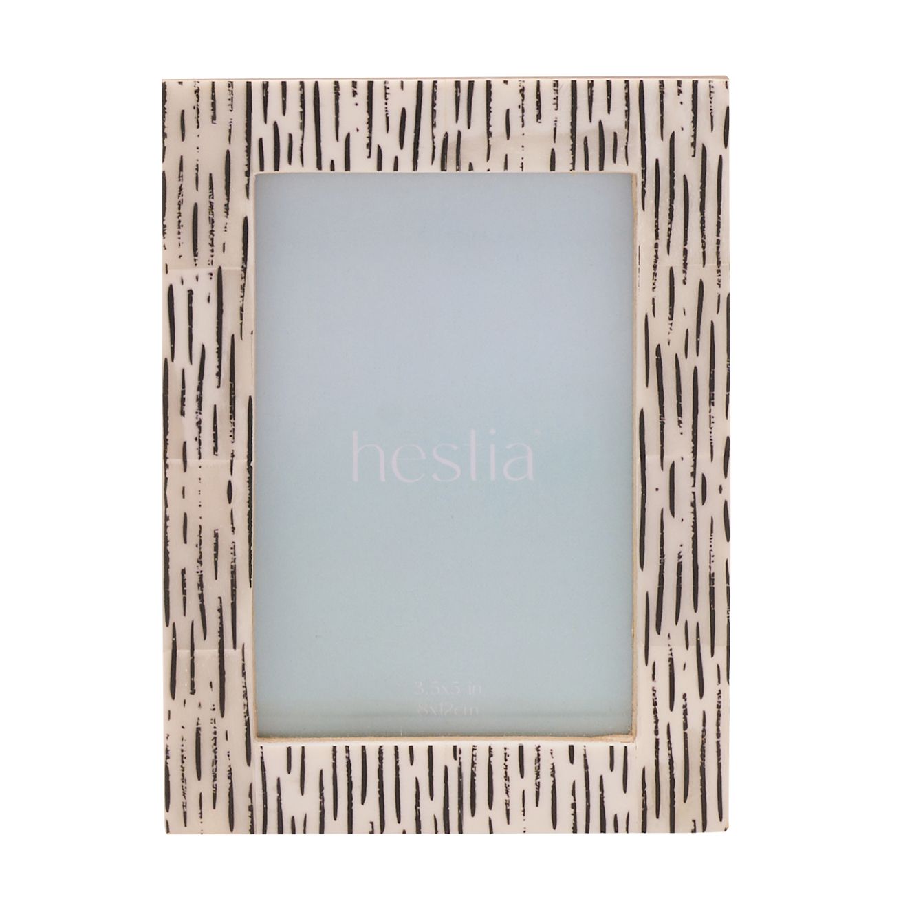 Hestia Striped Bone Photo Frame 3.5" x 5"