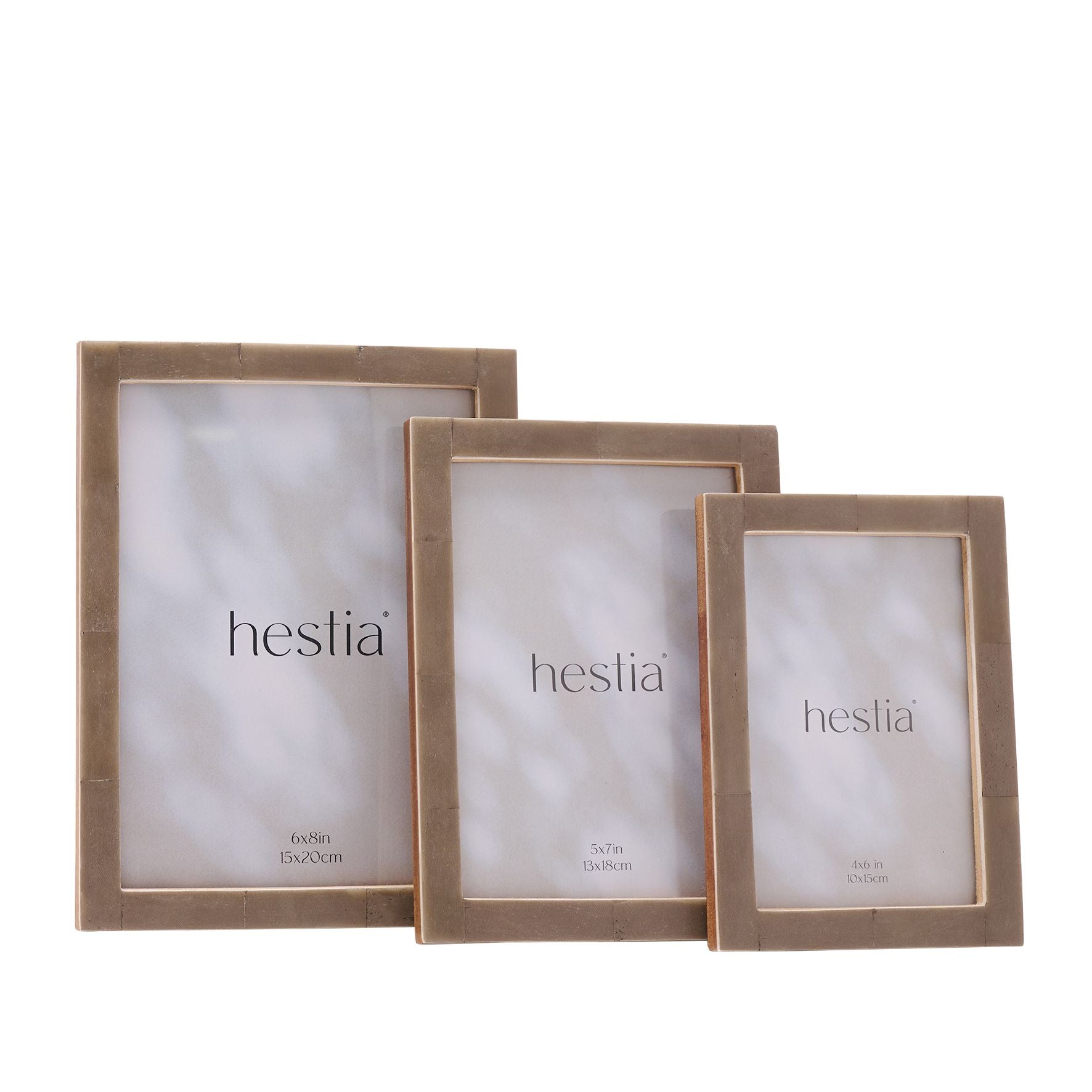 Hestia Thin Grey Stained Bone Photo Frame 5" x 7"