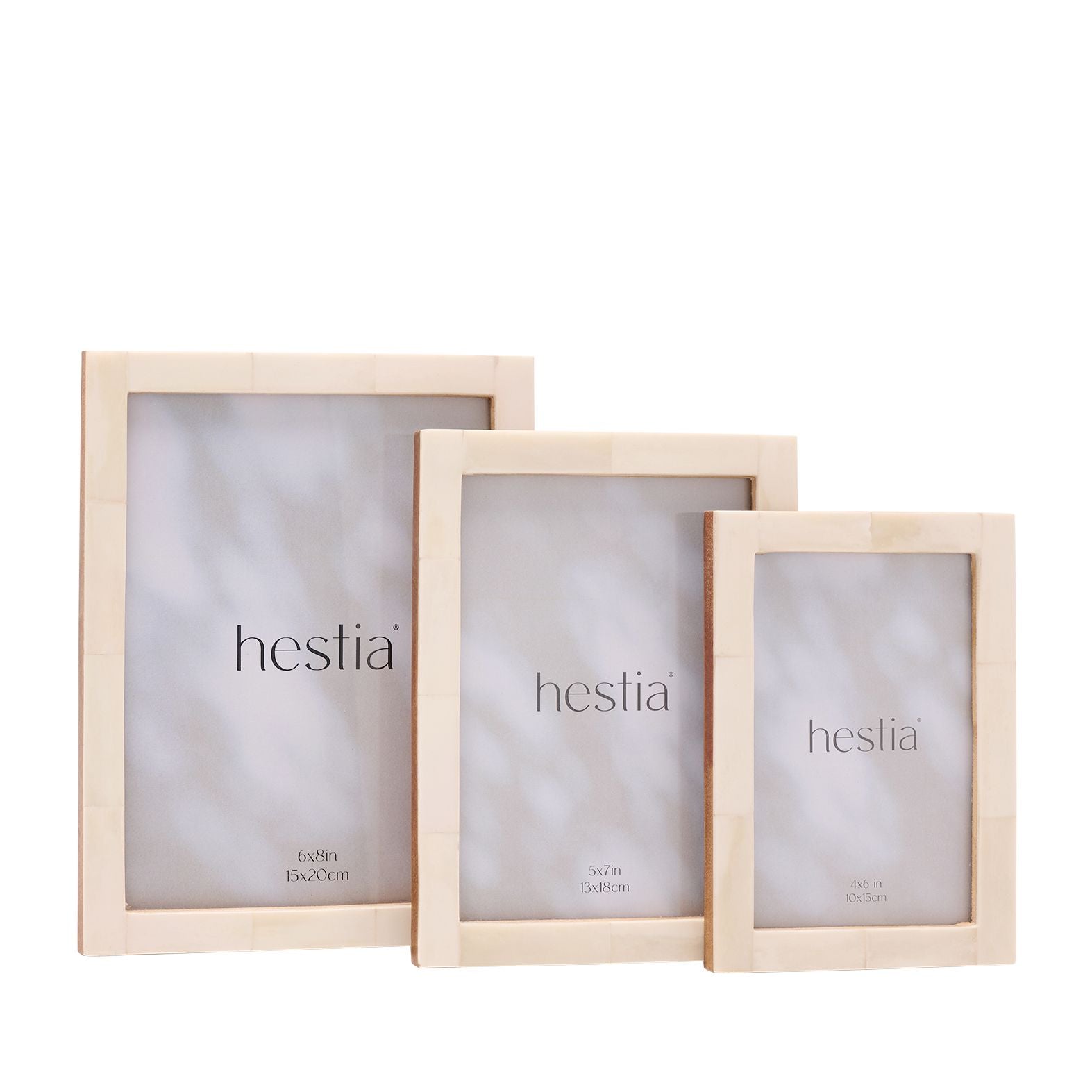 Hestia Natural White Bone Photo Frame 4" x 6"