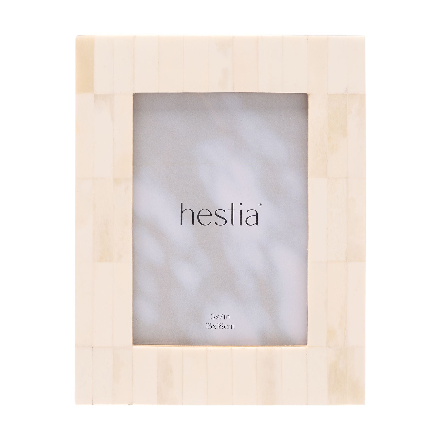 Hestia Wide Border White Bone Photo Frame 5" x 7"