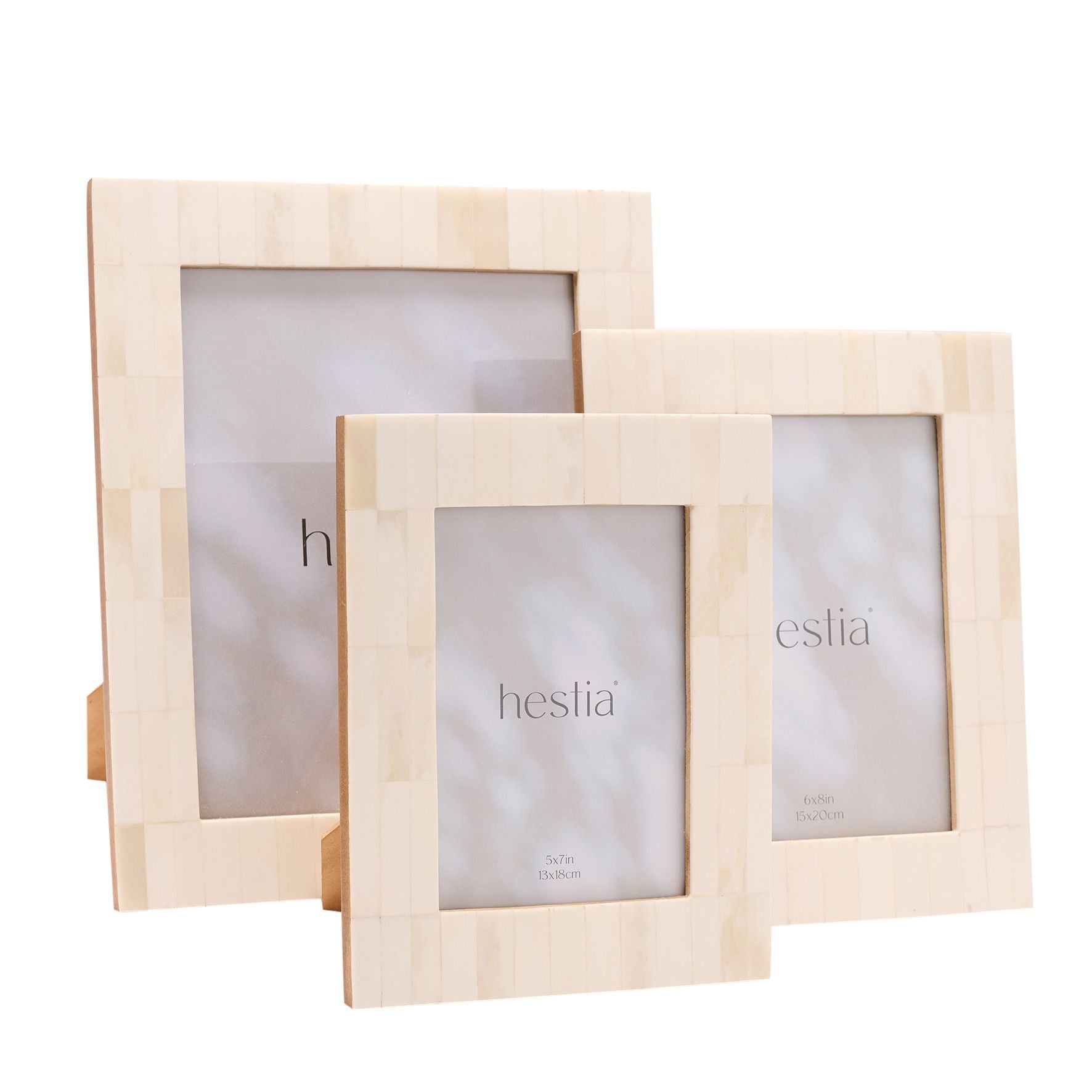 Hestia Wide Border White Bone Photo Frame 6" x 8"