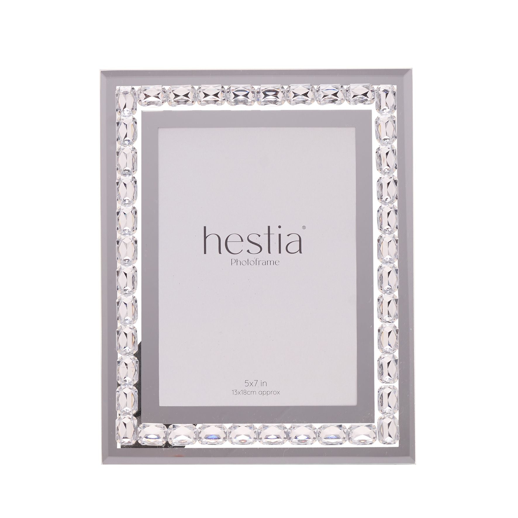 Hestia Crystal Rectangle Photo Frame 5" x 7"
