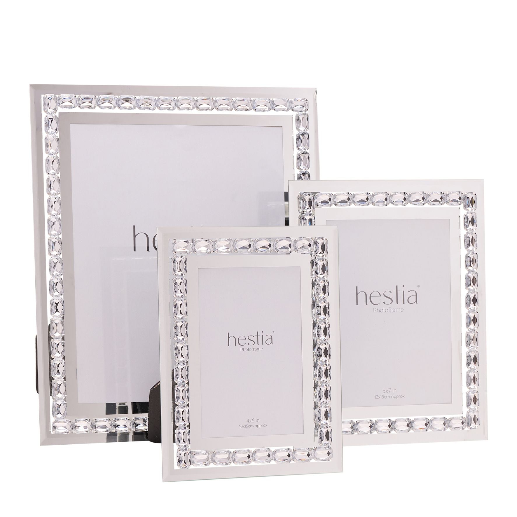 Hestia Crystal Rectangle Photo Frame 8" x 10"